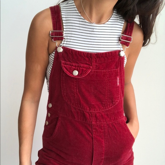 red velvet overalls